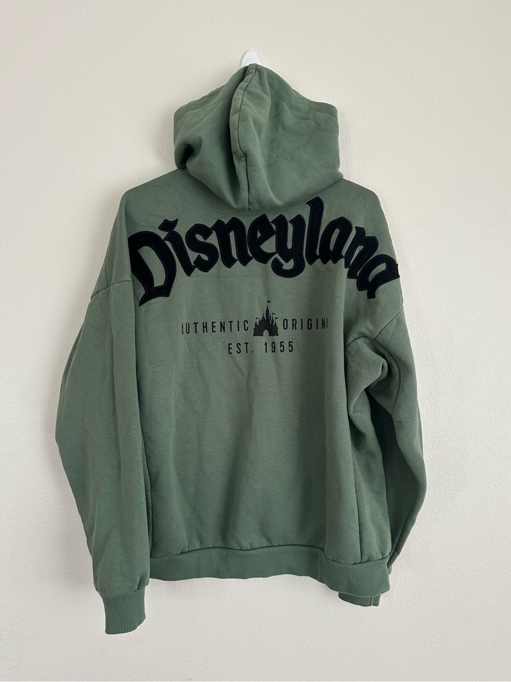 Disney Disneyland Resort Oversized Green Zip Up Hoodie Jacket